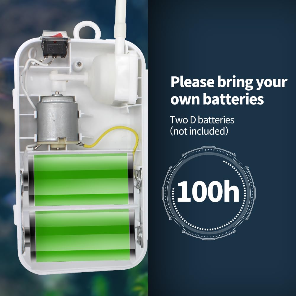 Yqmigu Small Air Pump For Fish Tank 6 Gallons, Aerator For Bait Bucket,Bubbler Stones For Aerator, Bait Bucket Aerator Pump,Quie