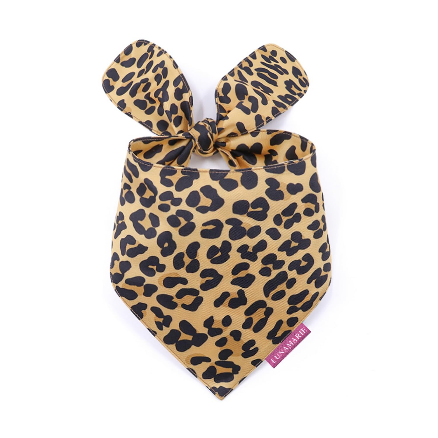 Lunamarie - Luxury Dog Bandanas - Cute Leopard Designs | Premium & Soft Poly Fabric | 100% Handmade Adjustable Shape Animal Prin