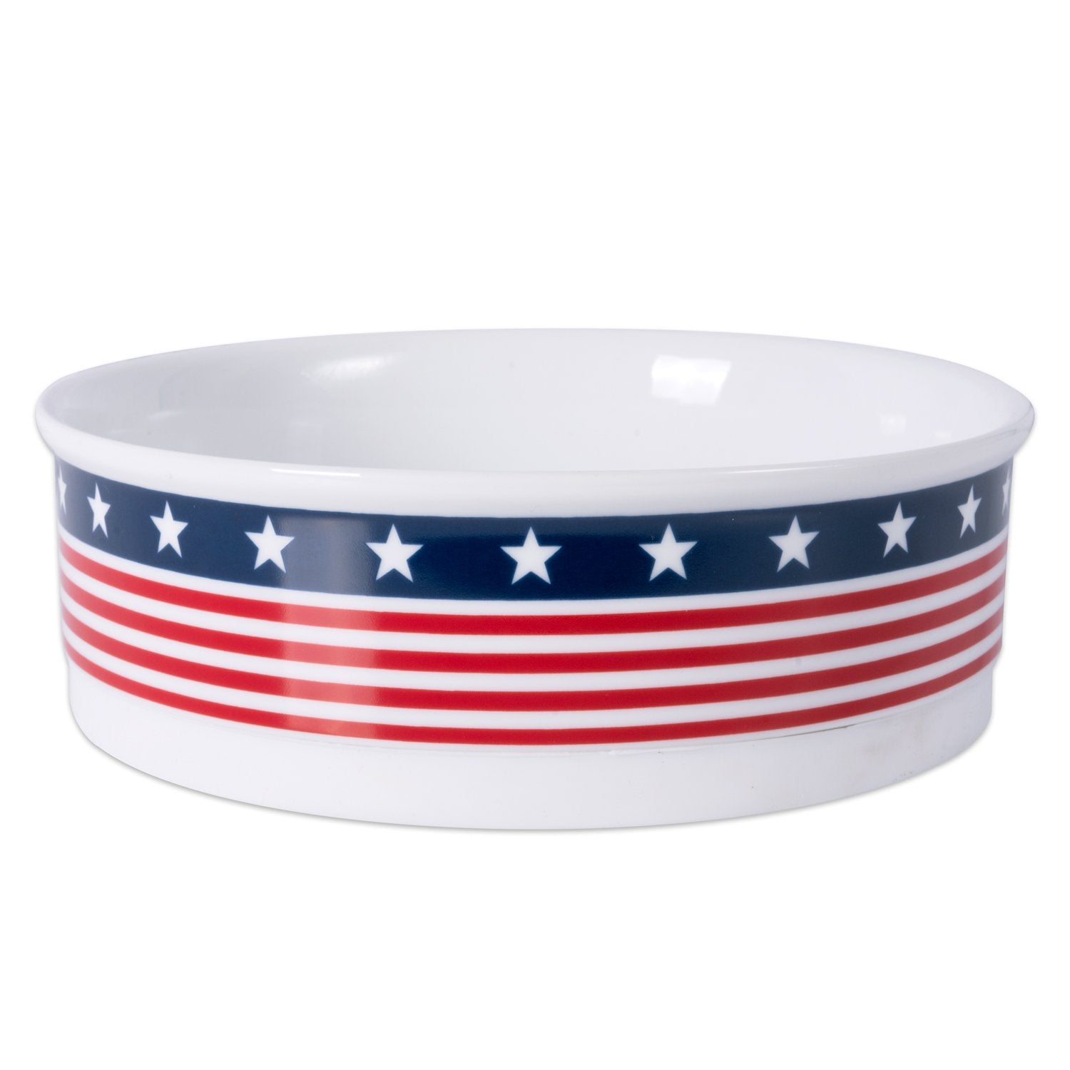 Bone Dry Ceramic Food & Water Bowls for Pets Non-Slip for Secure, Less Messy Feeding, Microwave & Dishwasher Safe, Single Dish L