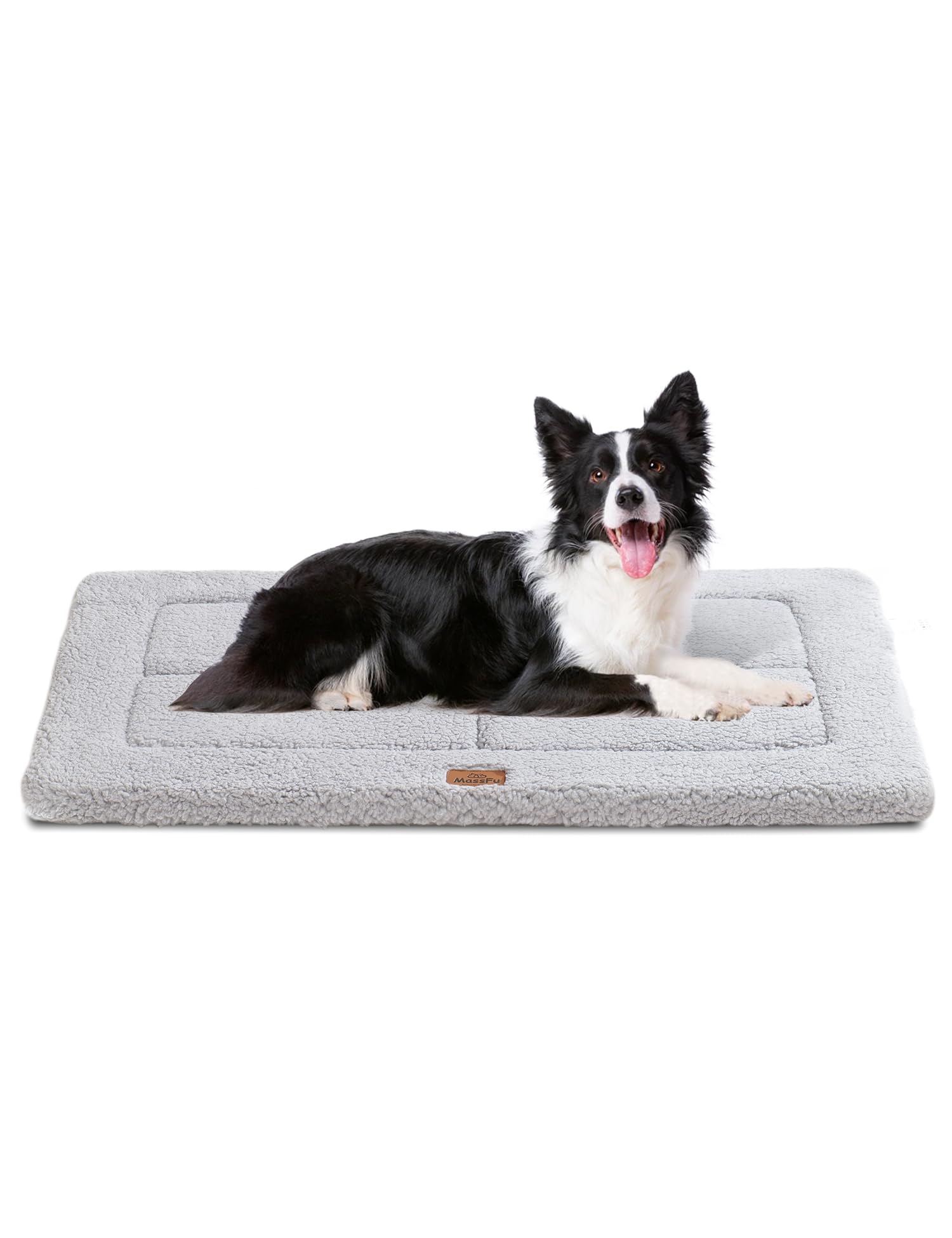 Massfu Low-Profile Dog Pad Mat For Large Dogs, Washable Ultra Soft Dog Crate Mat, High Density Foam Pet Beds For Indoor & Outdoo