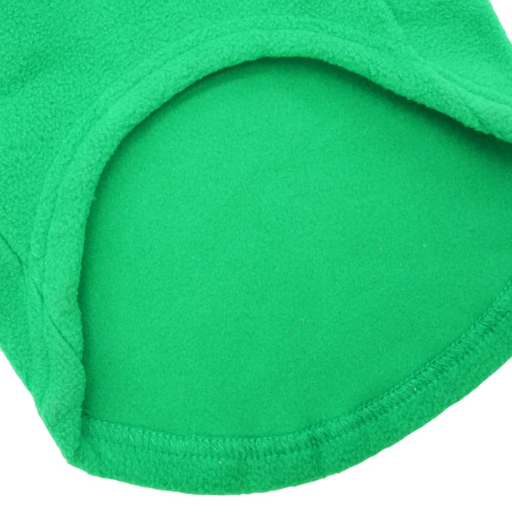 Dog Fleece Vest Soft Winter Jacket Sweater With D-Ring Leash Cold Weather Coat Hoodie For Small Medium Large Dogs Dark Green X-L