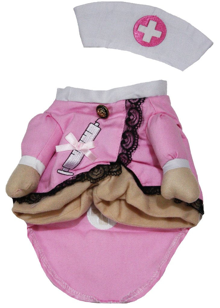 Petitebella Pink Nurse Puppy Dog Costume (Small)