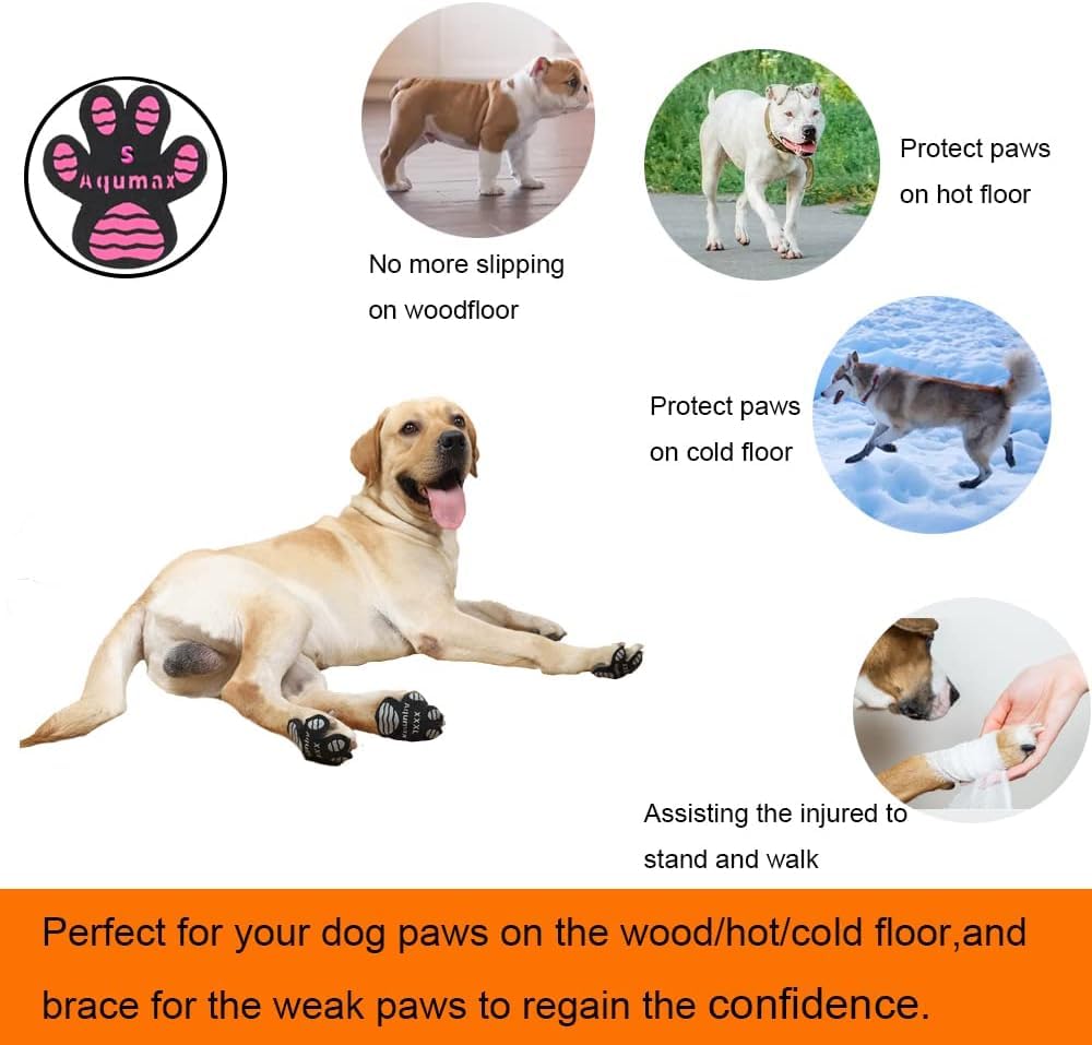 Aqumax Dog Anti Slip Paw Grips Traction Pads,Dog Feet Stickers With Stronger Adhesive,Paw Protection To Provide Traction For Sli