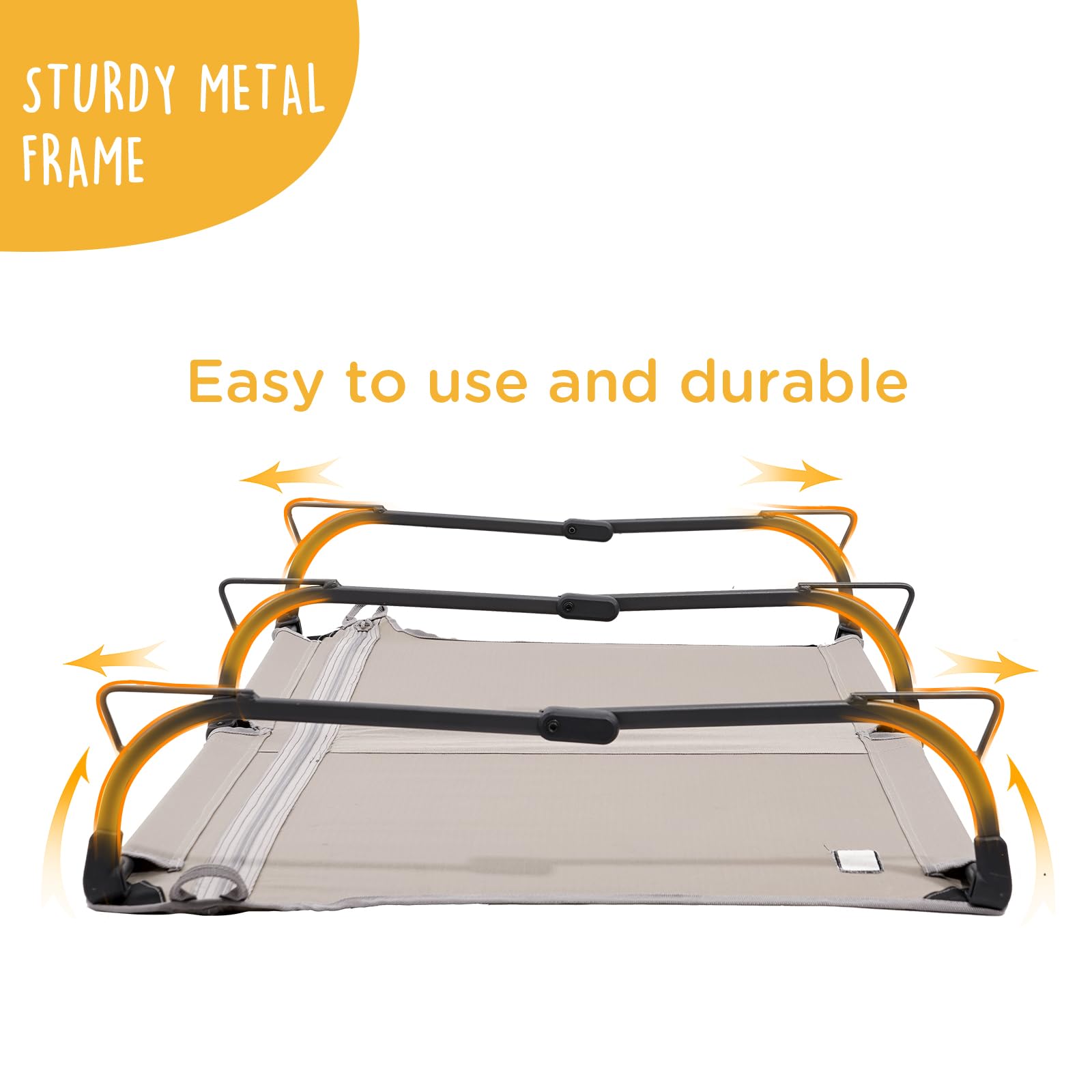 Canine Canyon Daisy Cot, Xl Foldable Elevated Dog Bed, Portable Raised Outdoor Folding Dog Cot, Cooling, Chew Proof, Waterproof,