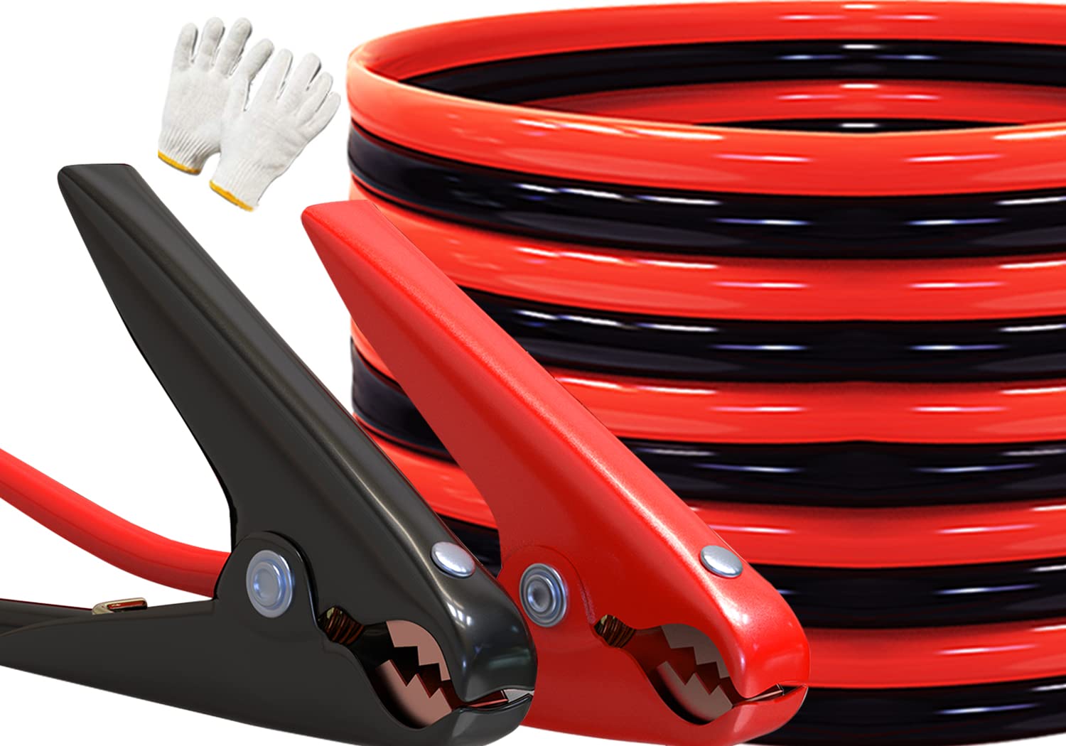 AUTOgEN Heavy Duty Jumper cables, Booster cables 1 gauge 25Feet 900AMP Automotive Jumper cables Kit for car, SUV, and Trucks wit