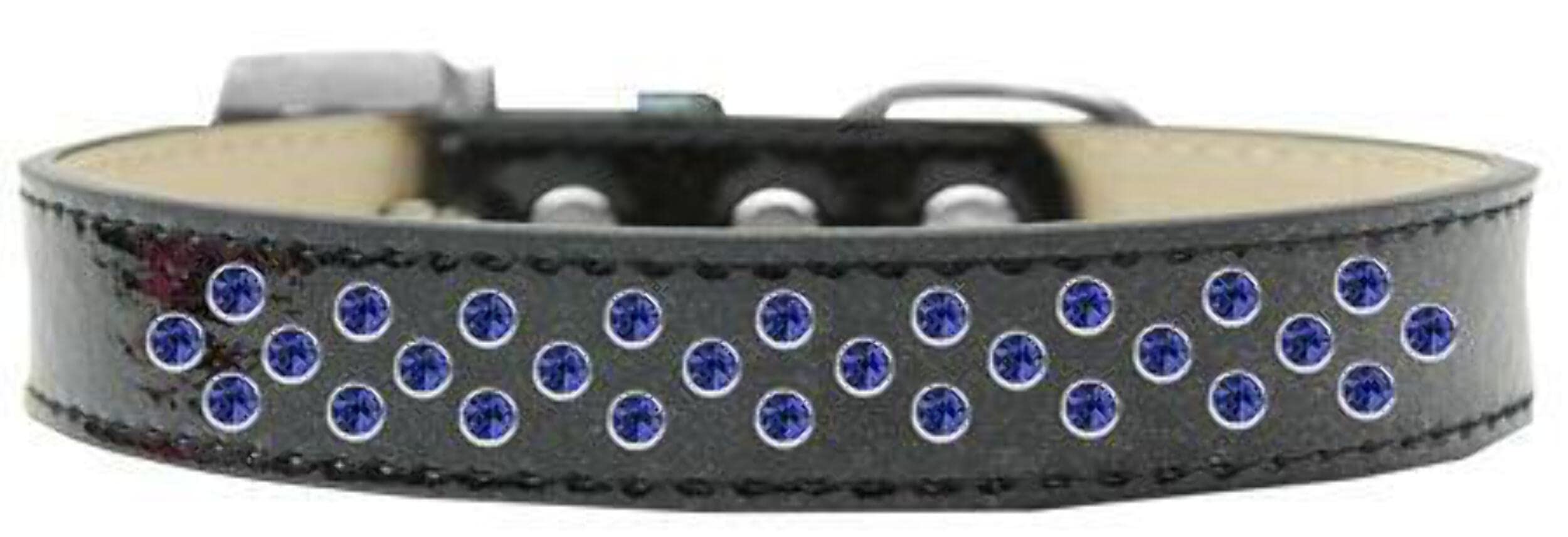 Dog, Puppy & Pet Ice Cream Collar, "Blue Crystal Rimsets Sprinkles" Black 18