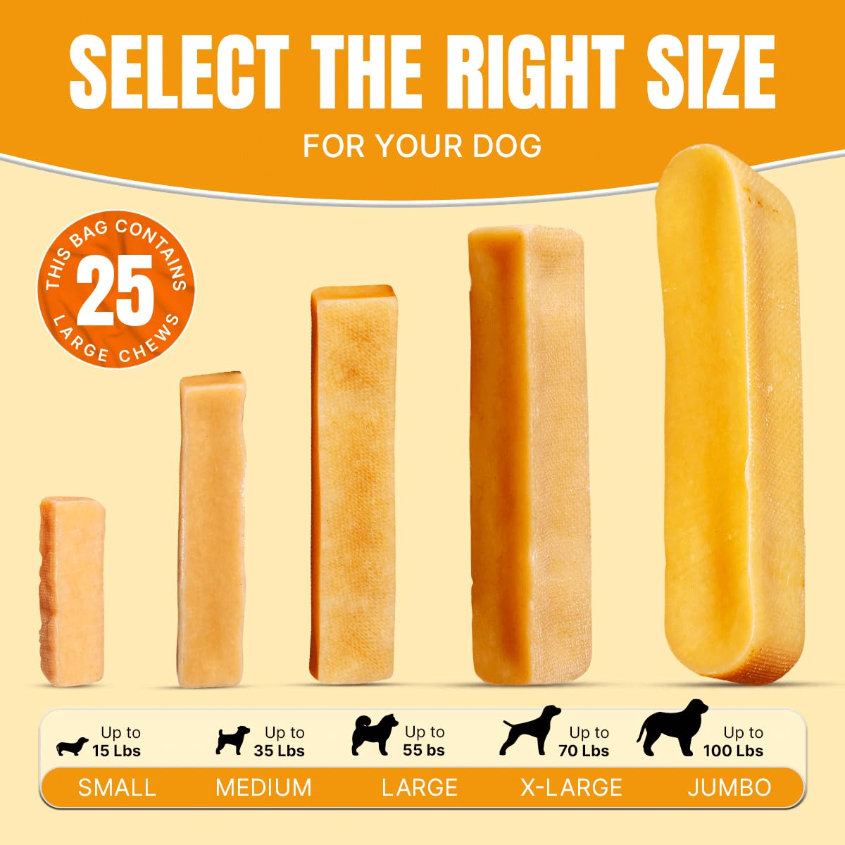 Tibetan Dog Chew 2 lb Yak Cheese Dog Chews, Handmade Treats for Large Dogs, Long-Lasting, Easy to Digest, Grain-Free, Gluten-Fre