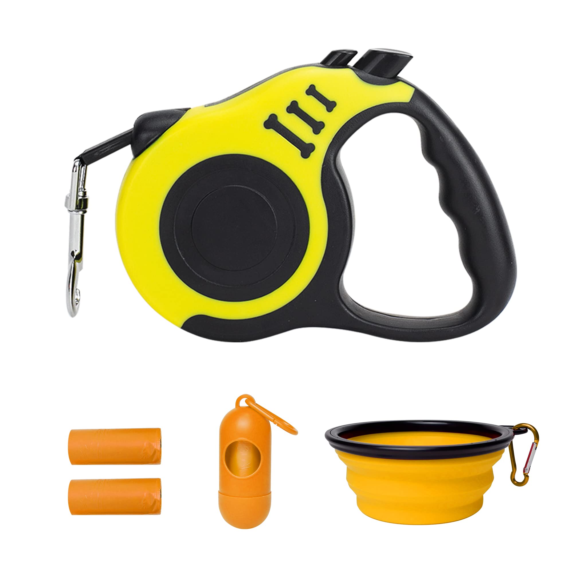 Lievuiken Retractable Dog Leash Automatic Telescopic Tractor Dog Tape, Pet Tape 10/16 Ft Durable And Convenient, With Folding Bo