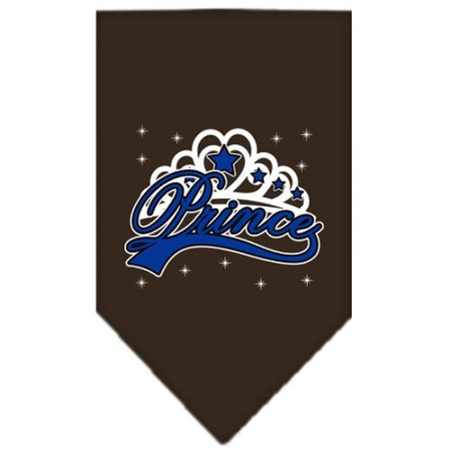 Mirage Pet Products I'm a Prince Screen Print Bandana for Pets, Large, Cocoa