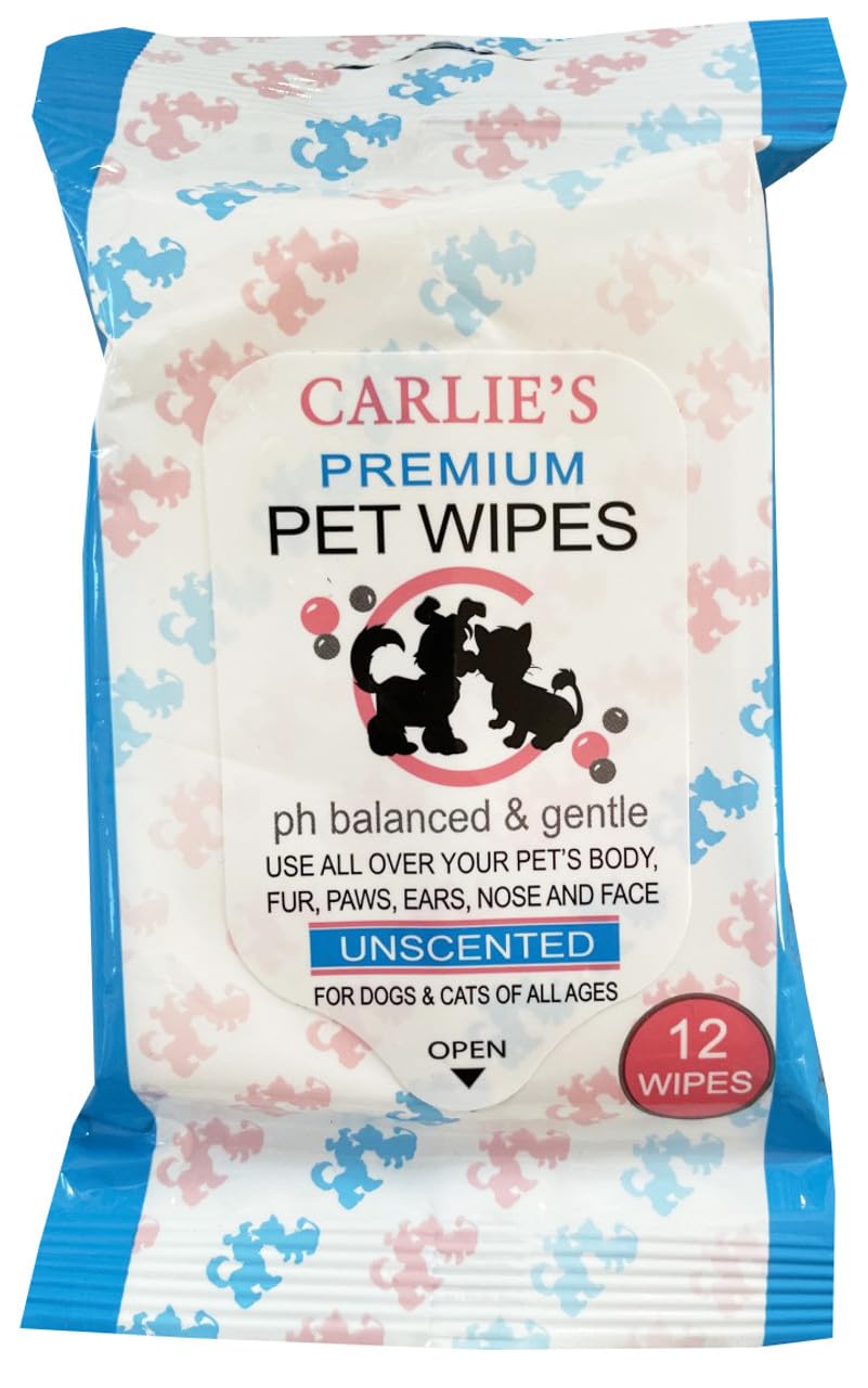 Scoochie Pet Carlies Premium Multi Purpose Pet Wipes, Set Of 12