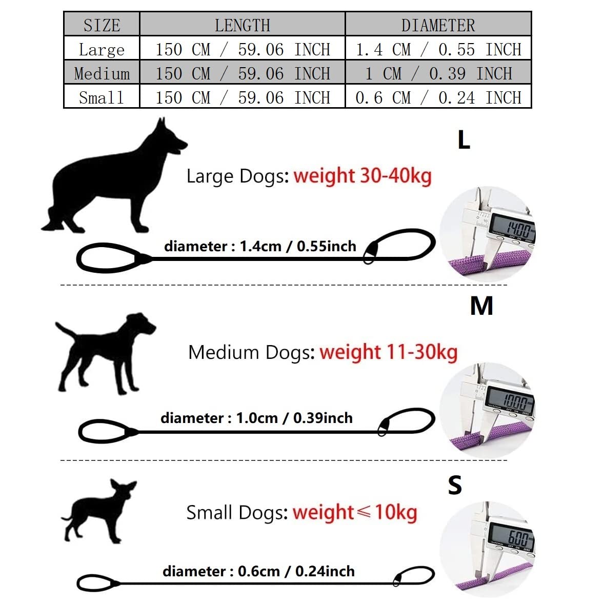 Puppy Pet Cat Dog Leash Collar Basic Accessories Reflective Retractable Dog Rope Pet Traction Belt 5Ft(Large 0.55In, 66-88Lb, Pu