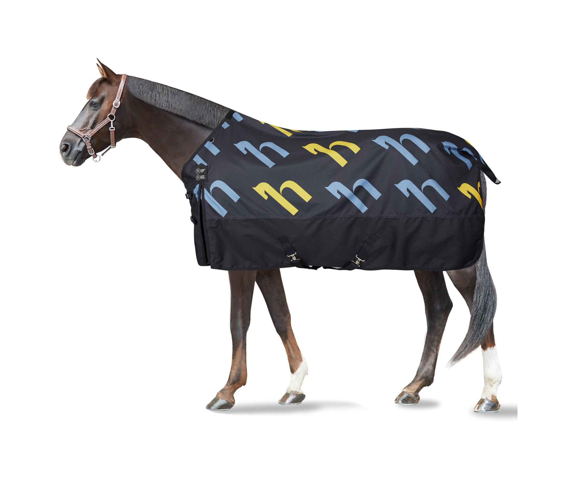 HORZE Nevada 1200D Lightweight Waterproof Horse Turnout Rain Sheet (No Fill) - Dark Navy - 69 in