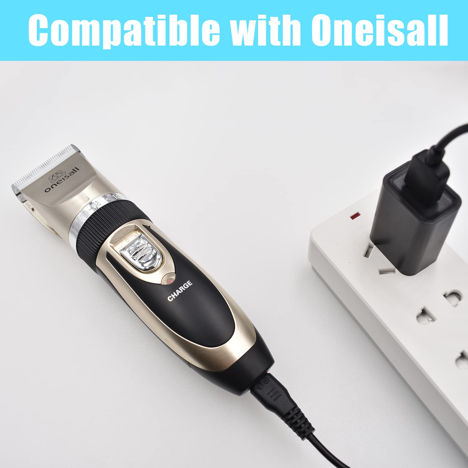 BOEEA Universal Hair Clipper Charger Cord, Replacement Charger Cable Compatible with Various Dog Clippers,Fit oneisall Dog Clipp