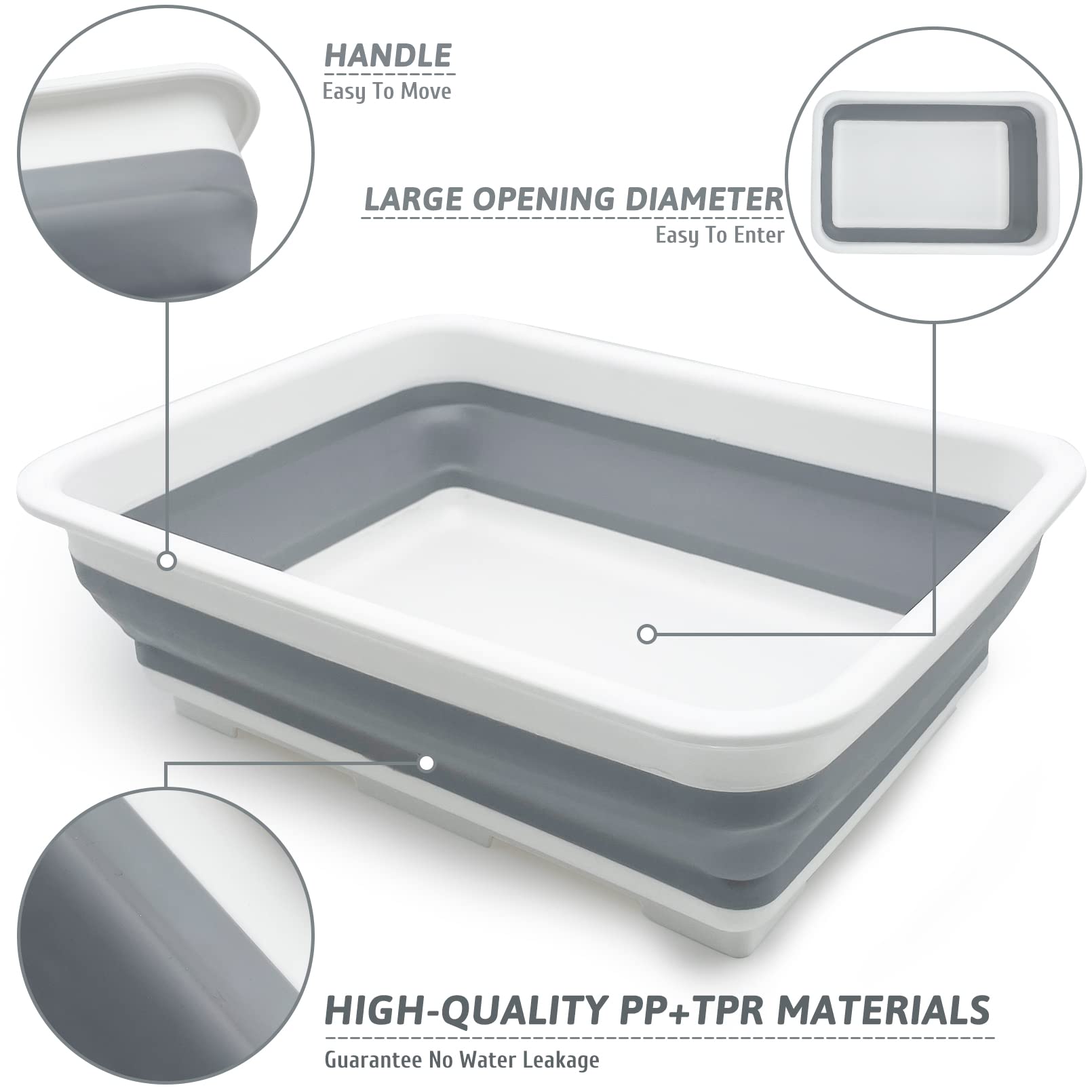 Fhiny 2PCS Open Cat Litter Box, Kitten Potty Pan Semi-Enclosed Foldable Waterproof Travel Toilet Low Entrance for Indoor Cats Sm