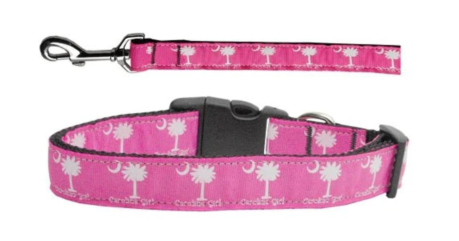 Pet Dog & Cat Nylon Collar or Leash, &quot;Carolina Girl&quot; XL Collar
