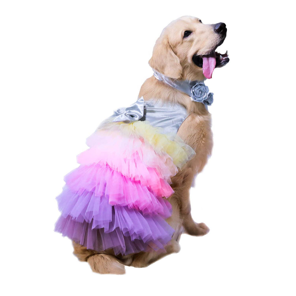 Puptail Dog Dress With Lovely Bow Puppy Dress Pet Apparel Dog Clothes –  Petocart