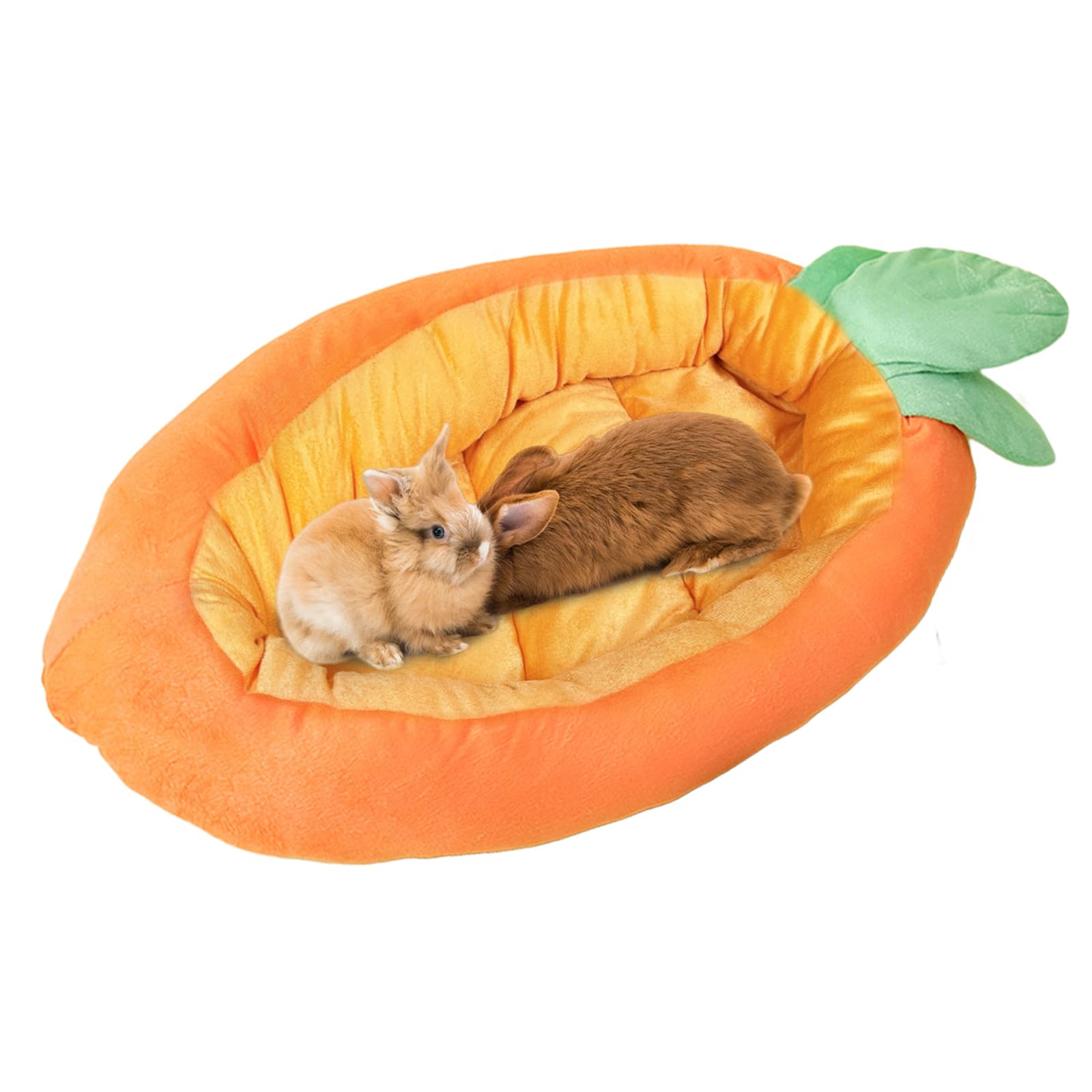 Acsist Bunny Bed, Rabbit Bed Carrot Shape, Soft & Machine Washable With Removable Cushion For Guinea Pig Chinchilla Squirrel Hed