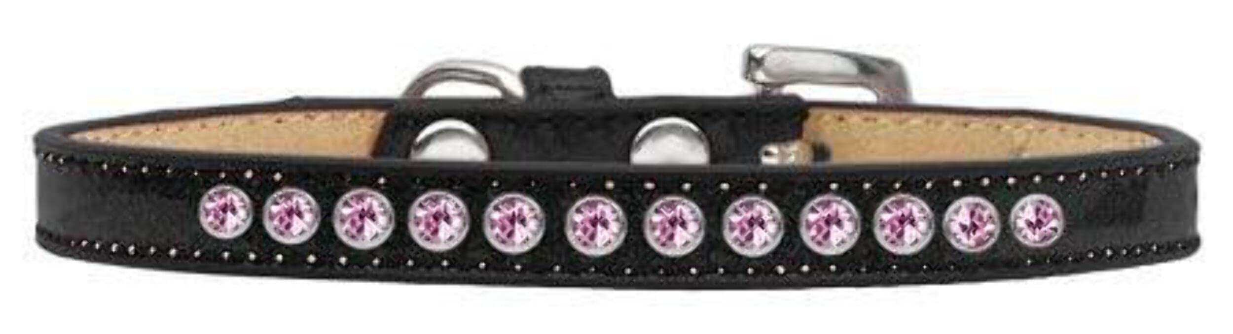 Dog, Puppy and Pet Ice Cream Collar, Pearl & Light Pink Crystal Rimsets Gold 14