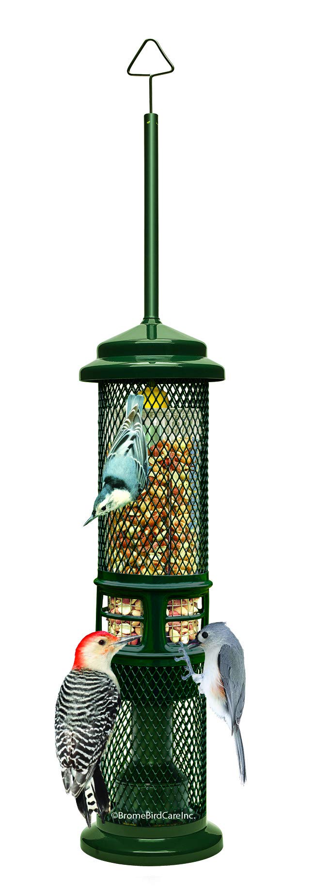 Squirrel Buster Nut Feeder Squirrel-Proof Bird Feeder for Nuts and Fruit, Two Meshes