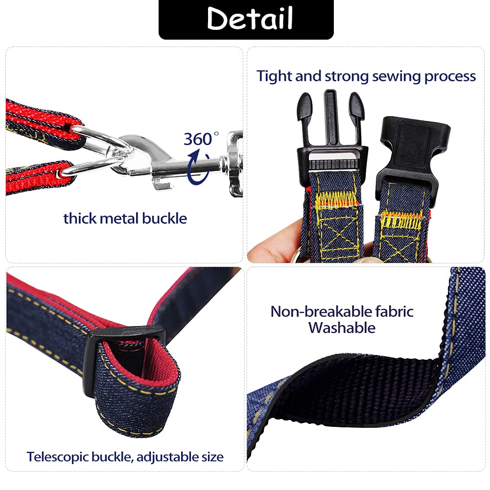 3 Pack Adjustable Cat Harness With Leash Collar Set