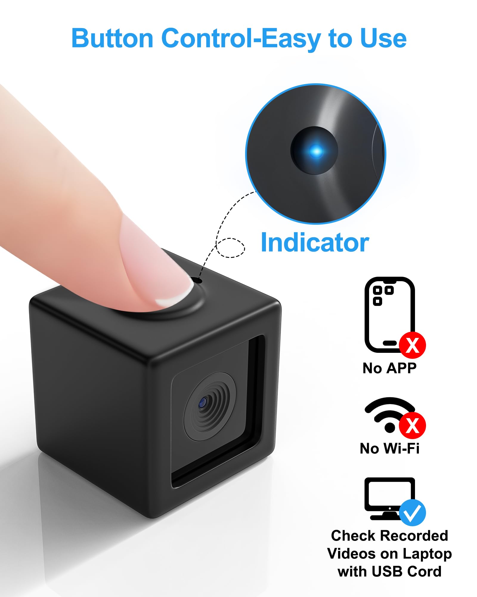 Luminicam Cat/Dog Camera Collar, 1080P Video Recording Cameras For Pets,M-Size,No App,No Wi-Fi, Medium-Size Dog Collar Camera, P