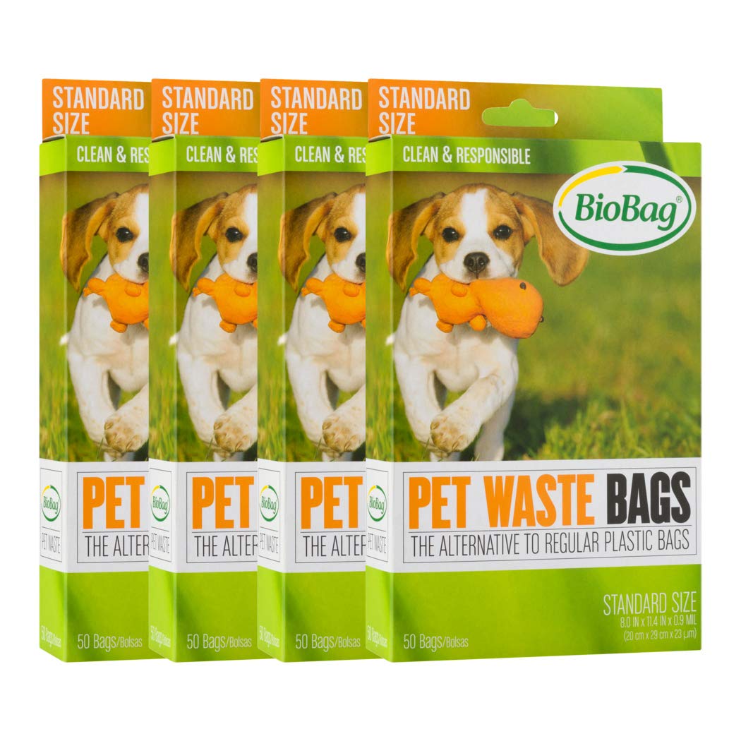 Biobag Compostable Pet Waste Bags, Standard Size, 50 Count (187105-4) (Pack Of 4)