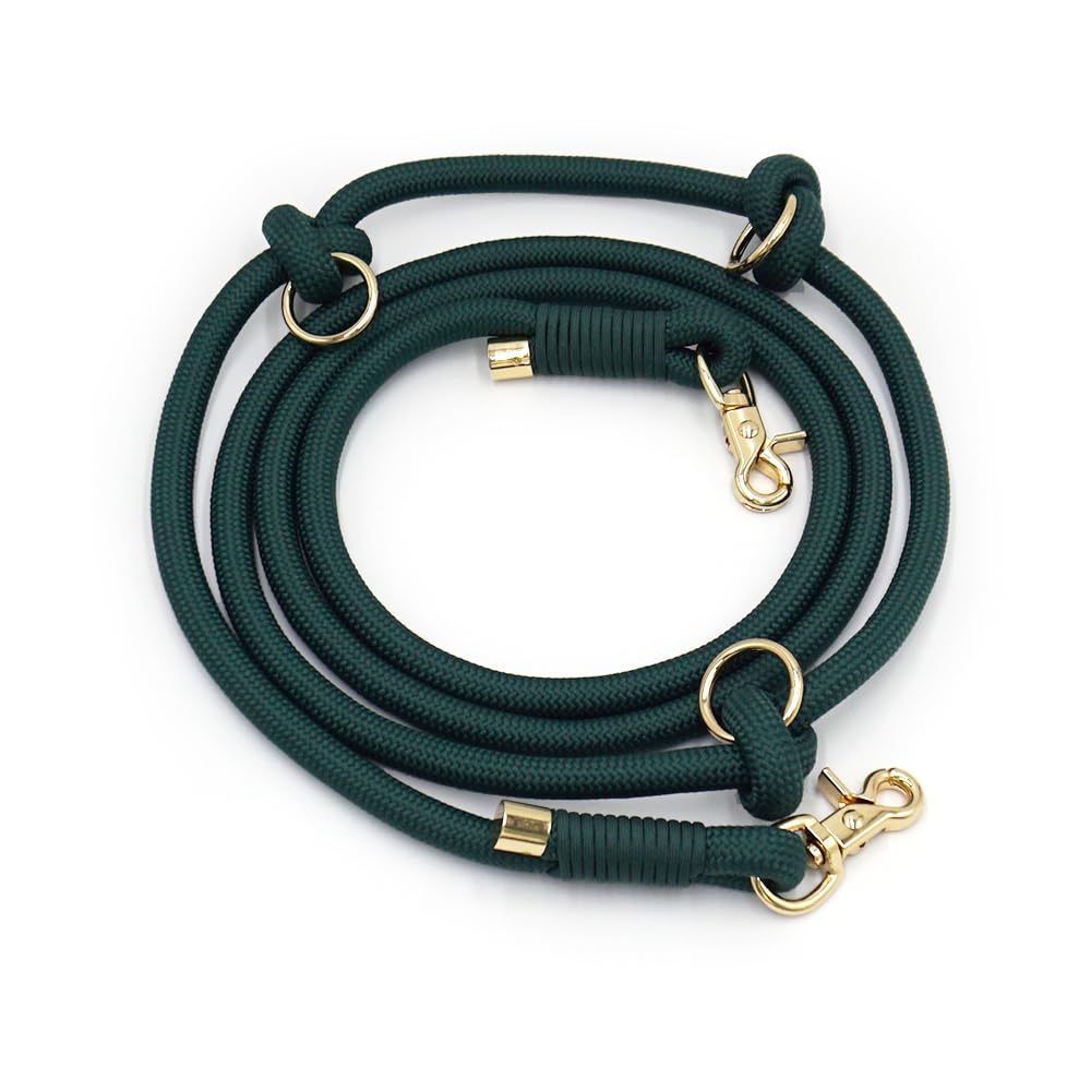 Leleteil Hands Free Dog Leash,Waist Leash For Dog Walking,Slip Leads For Dogs(Forest Green)