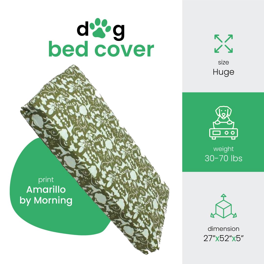 Molly Mutt Large Crib Mattress Cover - Amarillo By Morning Print - Measures 27   X52   X5   - 100% Cotton - Durable - Breathable