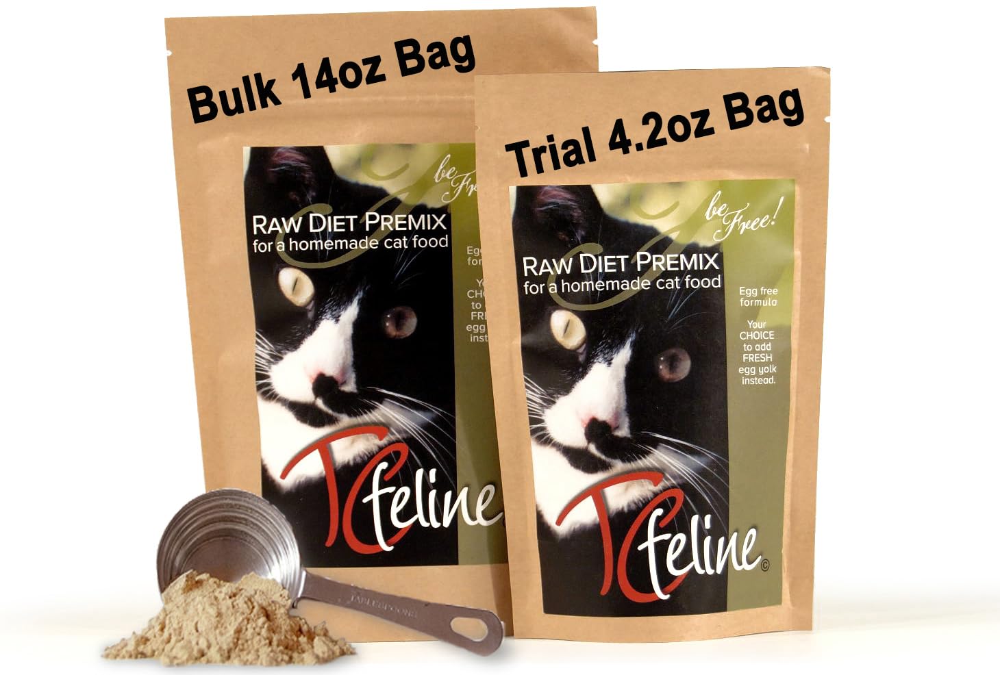 TCfeline RAW Cat Food Premix/Supplement to Make a Homemade, All Natural, Grain Free, Holistic Diet - Original Version with No Li