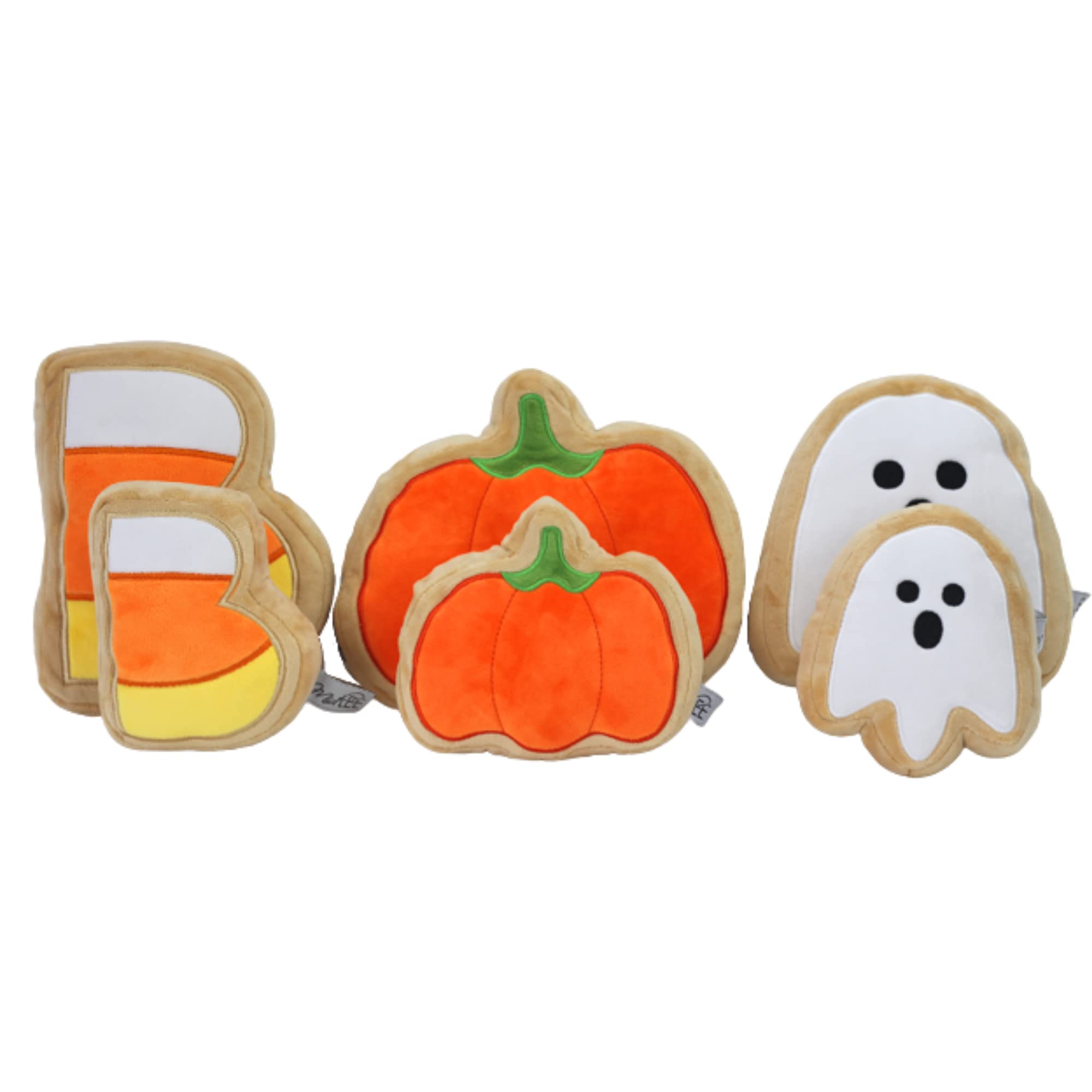Midlee Boo Sugar Cookie Halloween Plush Dog Toys (Large)