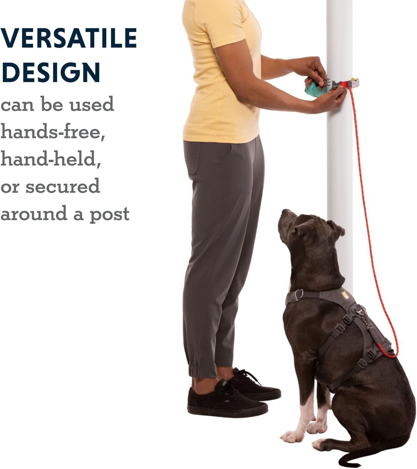 Ruffwear, Hitch Hiker Dog Leash, Adjustable Leash & Hitching System For Camping & Hiking, Aurora Teal