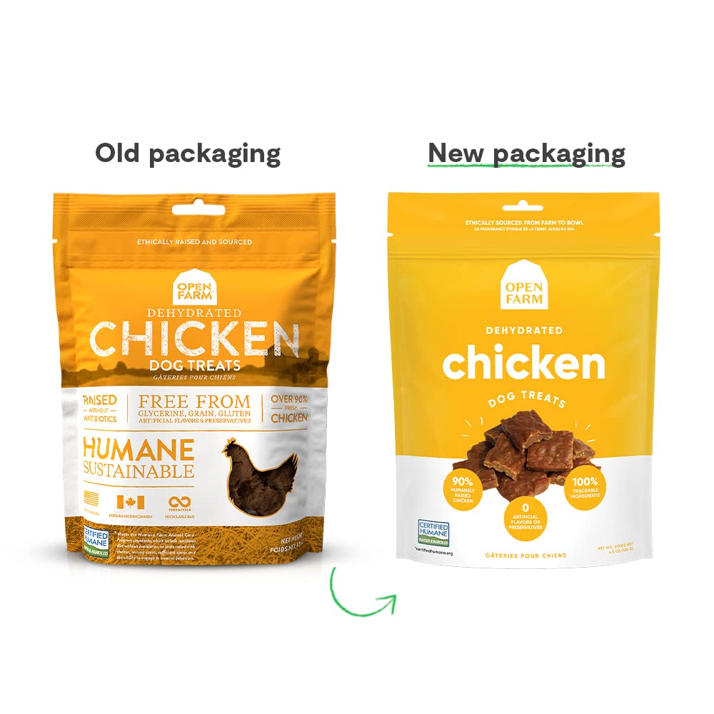 Open Farm Grain-Free Dehydrated Chicken Dog Treats 4.5 Ounces