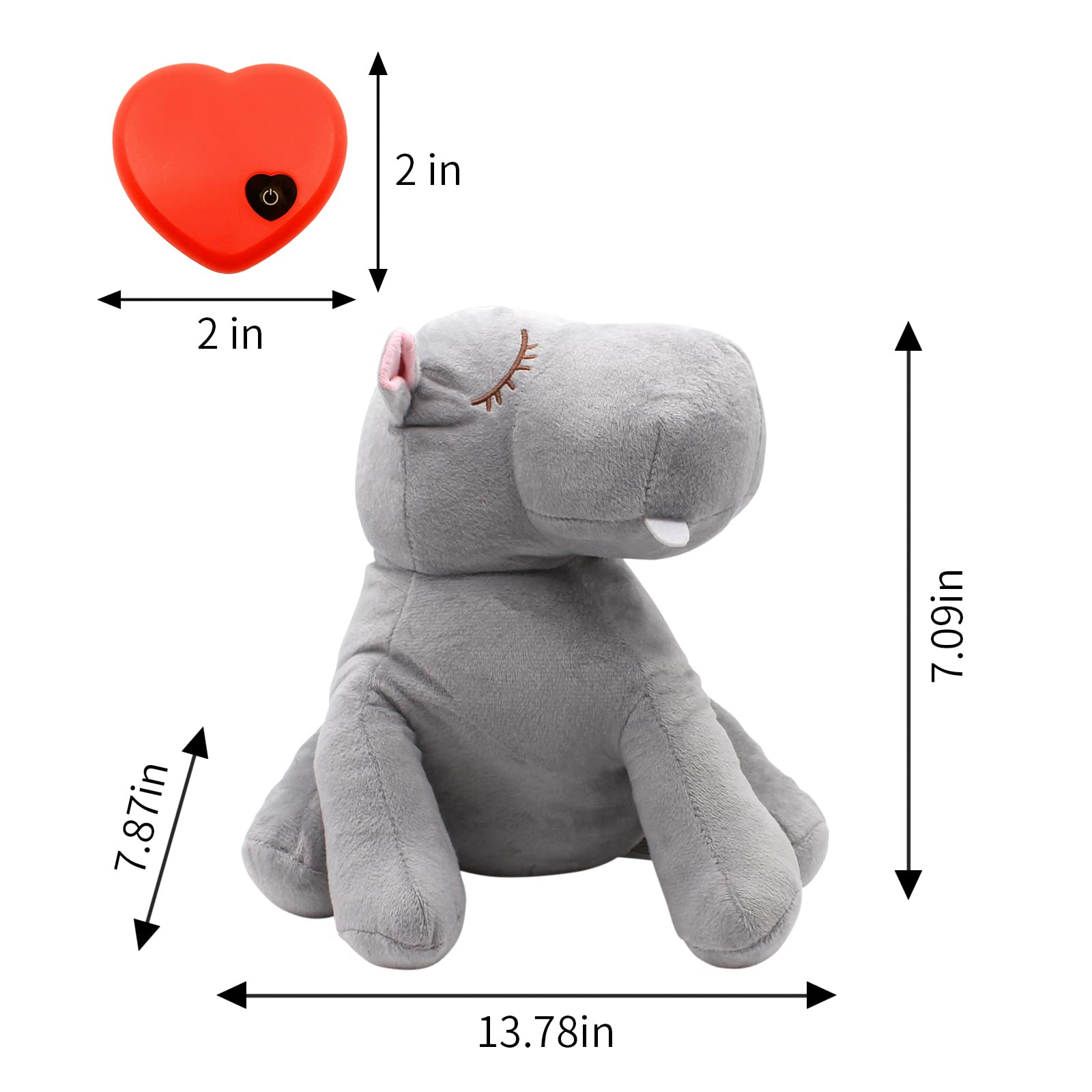 Heartbeat Puppy for Dogs,Puppy Heartbeat Toy Sleep Aid,Stuffed Animal with Heartbeat Toy for Puppies,Heartbeat Dog Toy for Puppy