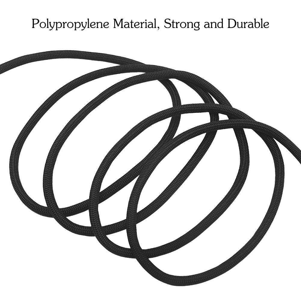 Vivifying Long Dog Leash, 20Ft Floating Dog Training Leash, Check Cord Rope Leash With Comfortable Handle For Outside, Hiking, Swimming, Beach And Lake (Black)