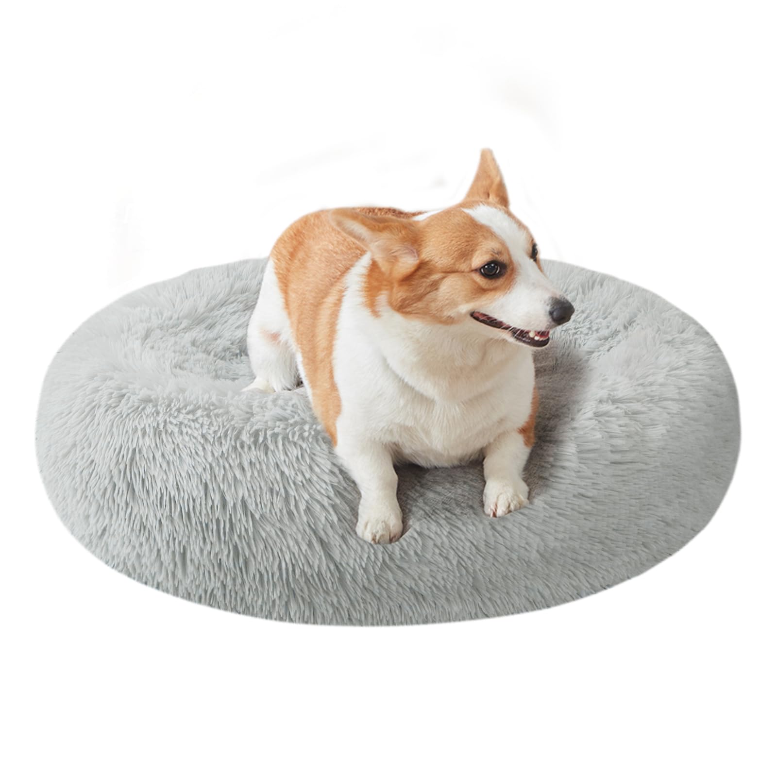 Dog Bed For Small Medium Large Dogs, 27 Inch Calming Dogs Bed, Washable-Round Cozy Soft Pet Bed For Puppy And Kitten With Slip-R