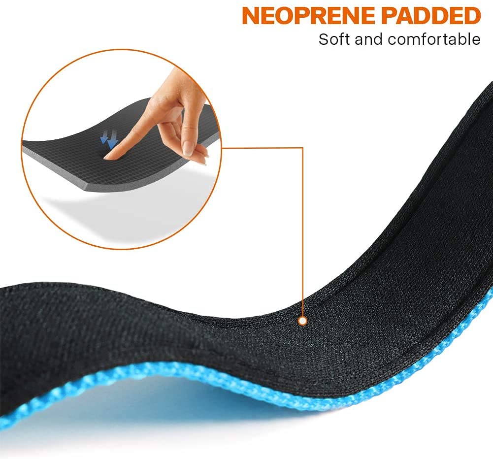 Taglory Reflective Dog Collar With Safety Locking Buckle, Adjustable Nylon Padded Pet Collars For Medium Dogs, Skyblue