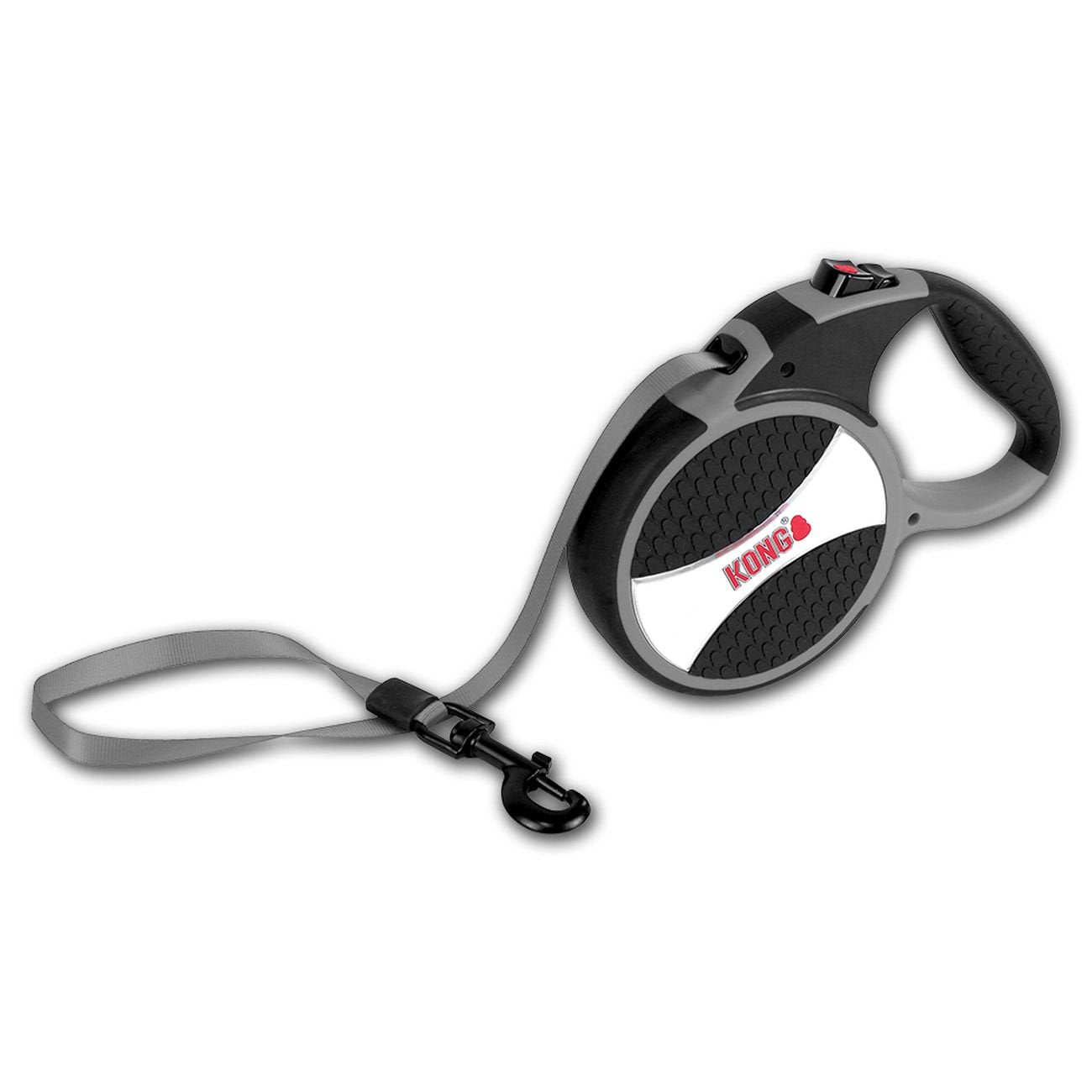 Alcott Kong Explore Retractable Dog Leash, Large, Grey, 24 Long