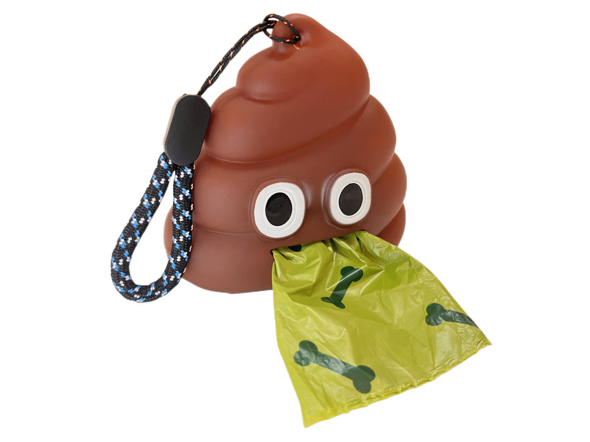 Lzsompk Cute Dog Poop Bag Holder For Leash Durable Funny Dog Poop Bag Dispenser For Dog Waste Bags Includes 1 Roll 15 Bags
