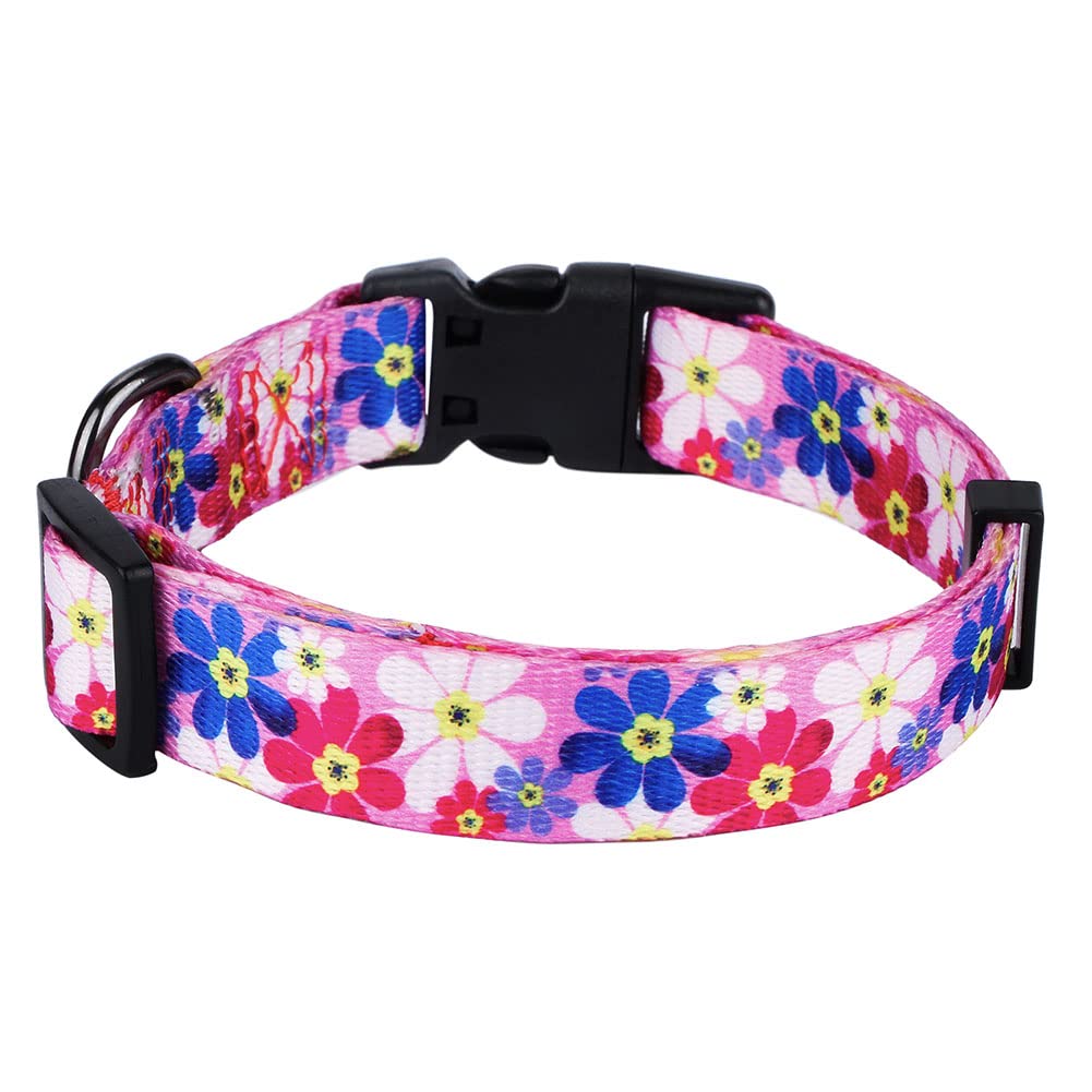 Rhea Rose Dog Collar Special Design Personalized Cute Girl Soft Collars Sunflower, Medium