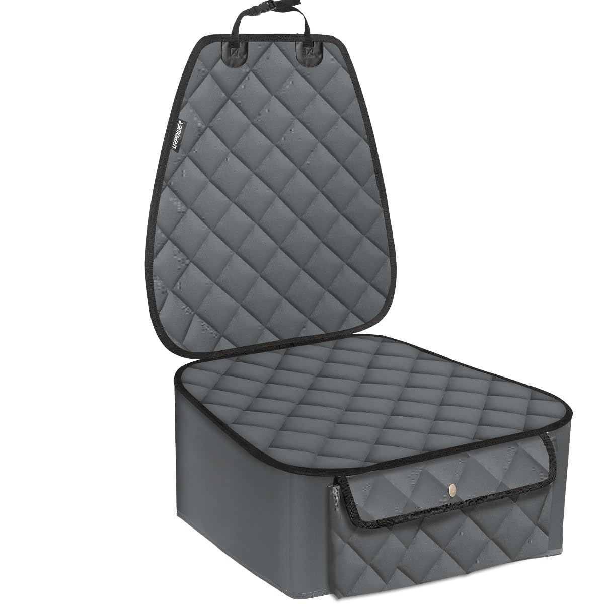 Urpower Car Seat Cover For Front Seat, 100% Waterproof Dog Seat Protector With Pocket, Nonslip & Quilted Pet Cover With Elastic 