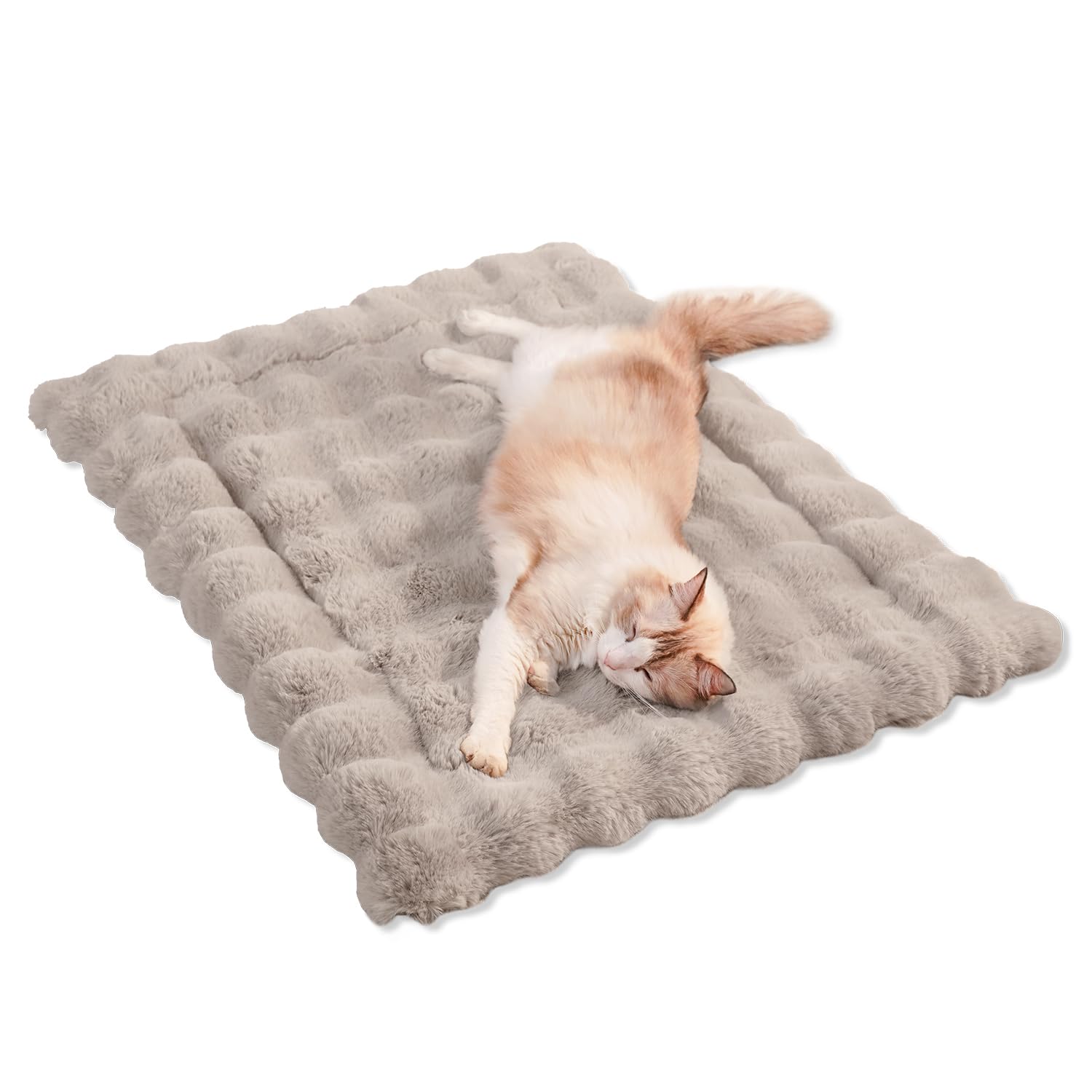 Somahe Plush Cat Beds For Indoor Cats Faux Fur Pet Mat With Non-Slip Bottom Cozy Kitten Bed For Carriers/Couch/Floor/Dog & Puppy