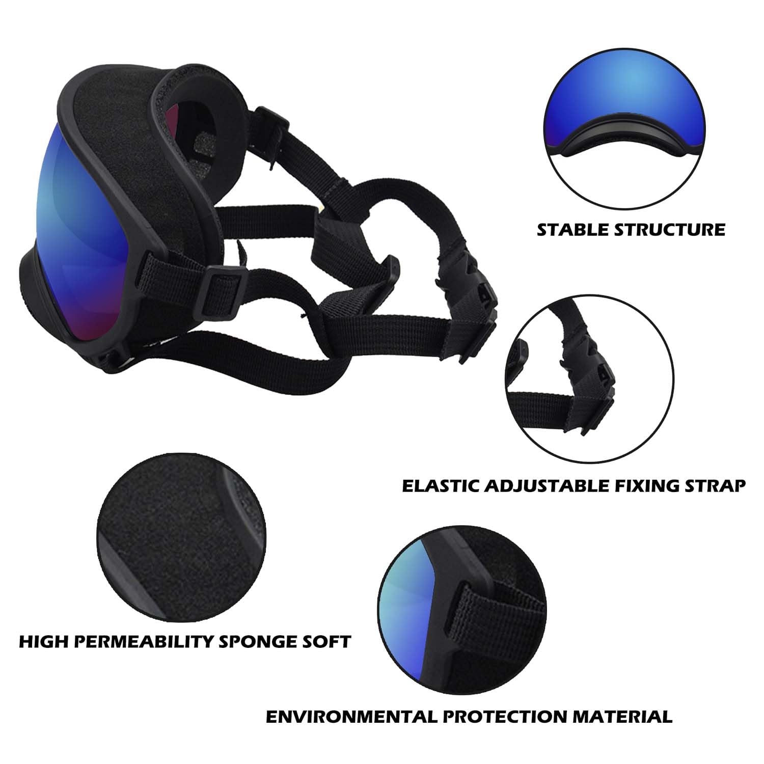 Small Dog Sunglasses With Adjustable Strap Uv Protection, Winproof Dog Puppy Sunglasses, Suitable For Small Dog Pet Glasses, Dog