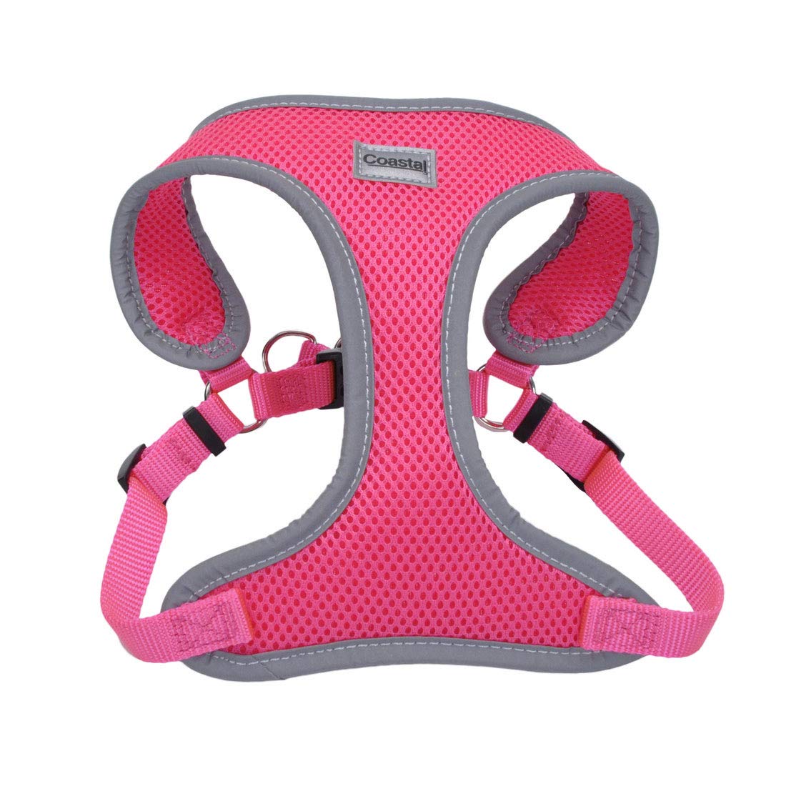 Coastal Pet Comfort Soft Reflective Wrap Adjustable Dog Harness - No-Pull Dog Harness For Small & Large Dogs - Neon Pink - 5/8''