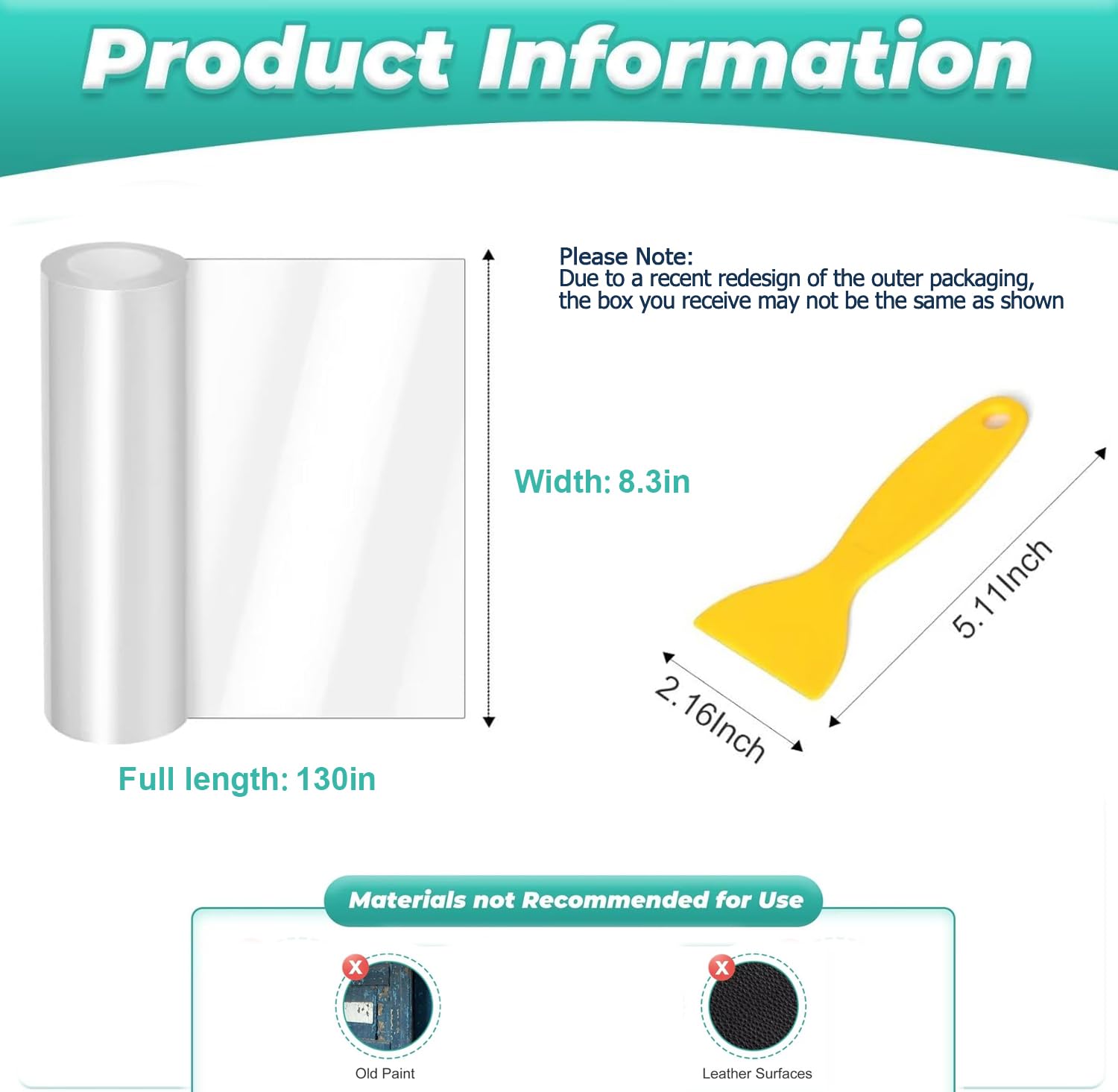 FTSTC Door Protector from Dog Scratching, Clear Heavy Duty Flexible Door Claw Shield, Anti-Scratch Guard for Furniture, Window,
