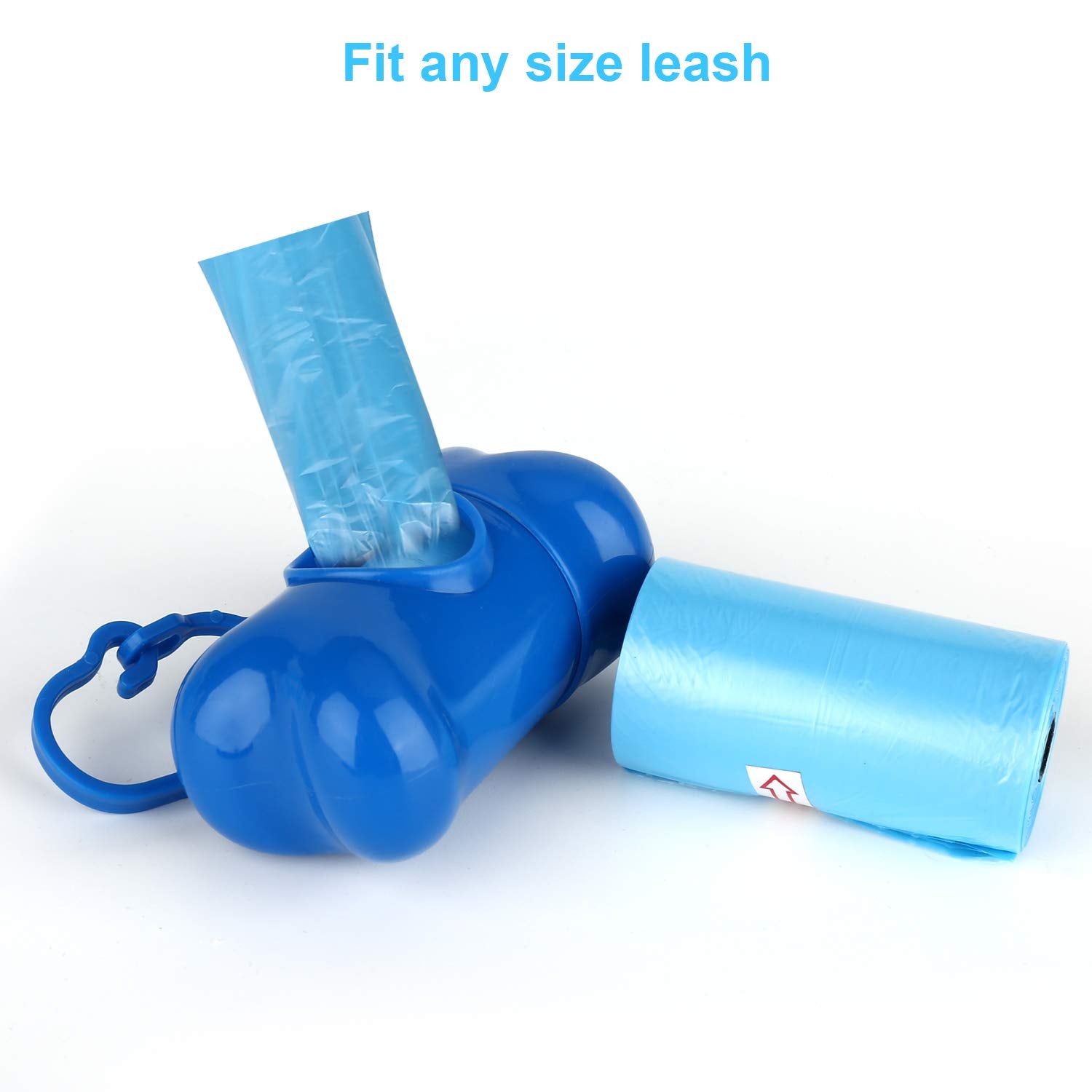 Depets Dog Poop Bag, Extra Thick Doggie Poop Bags With Dispenser And Leash Clip, Leak-Proof Dog Waste Bags, 11.8 × 8.7 In Poop Bags For Dogs Cats, Blue, 160 Count