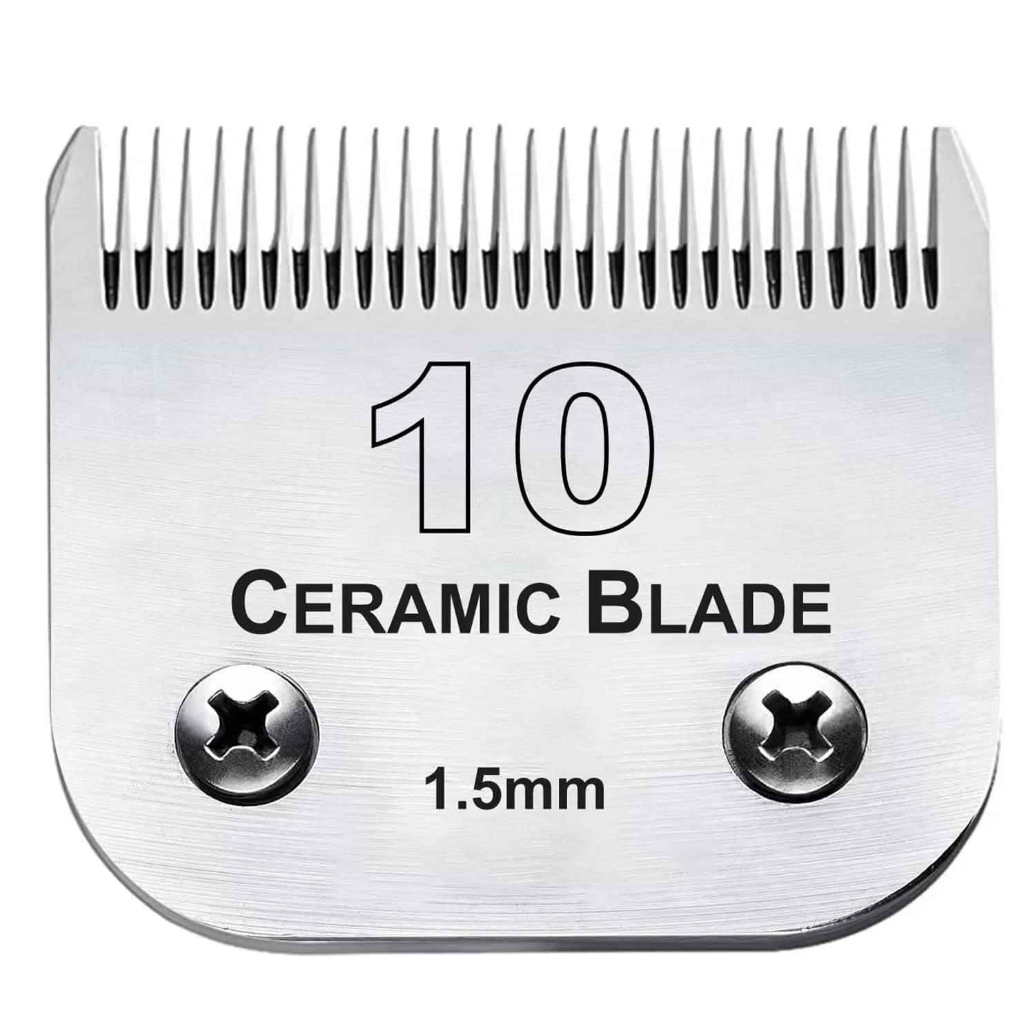 10 Blade Dog Grooming Clipper Replacement Blades Compatible With Andis Dog Clippers,Detachable Ceramic Blade & Stainless Steel B