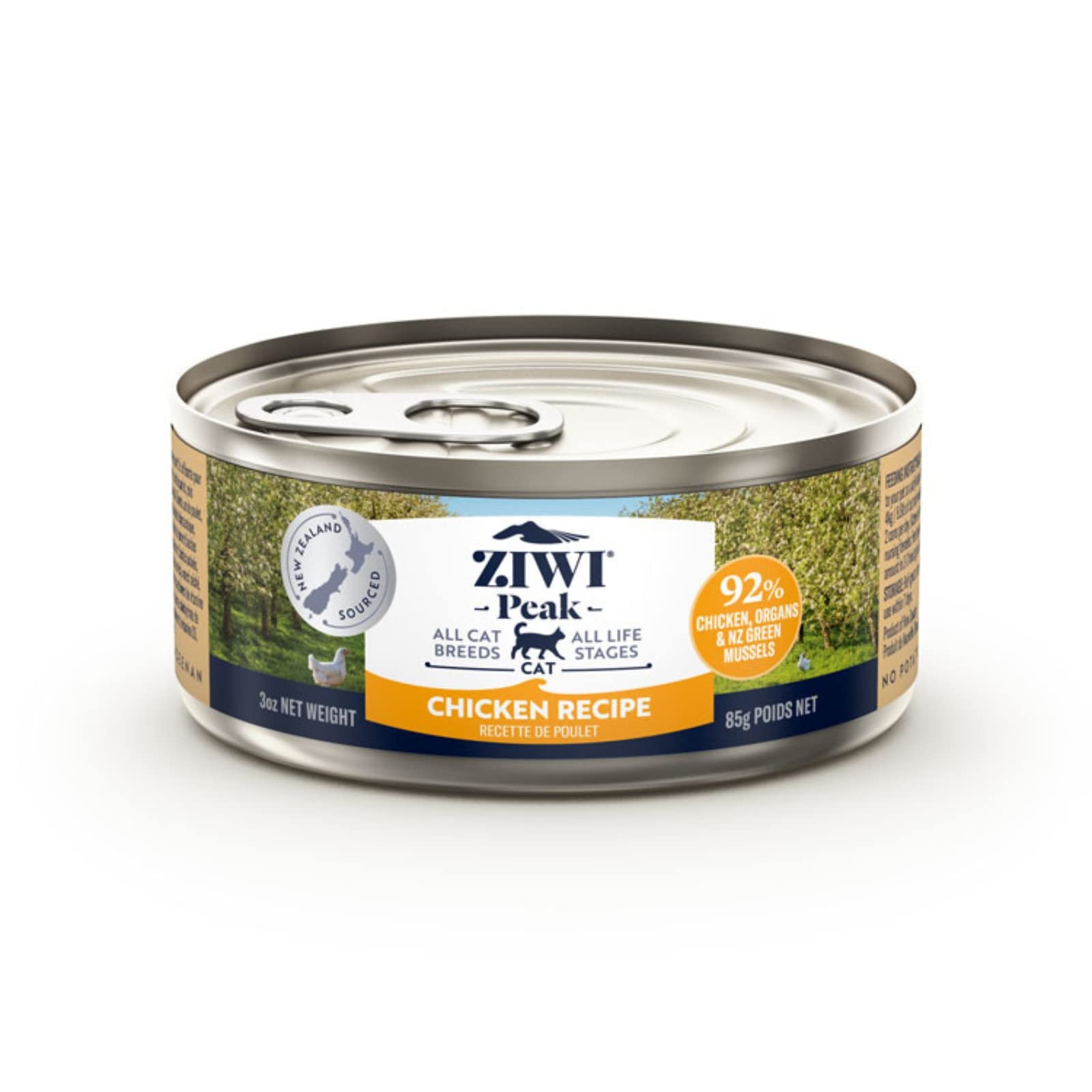 ZIWI Peak Canned Wet Cat Food - All Natural, High Protein, Grain Free, Limited Ingredient, with Superfoods, Chicken, 3 Ounce (Pa