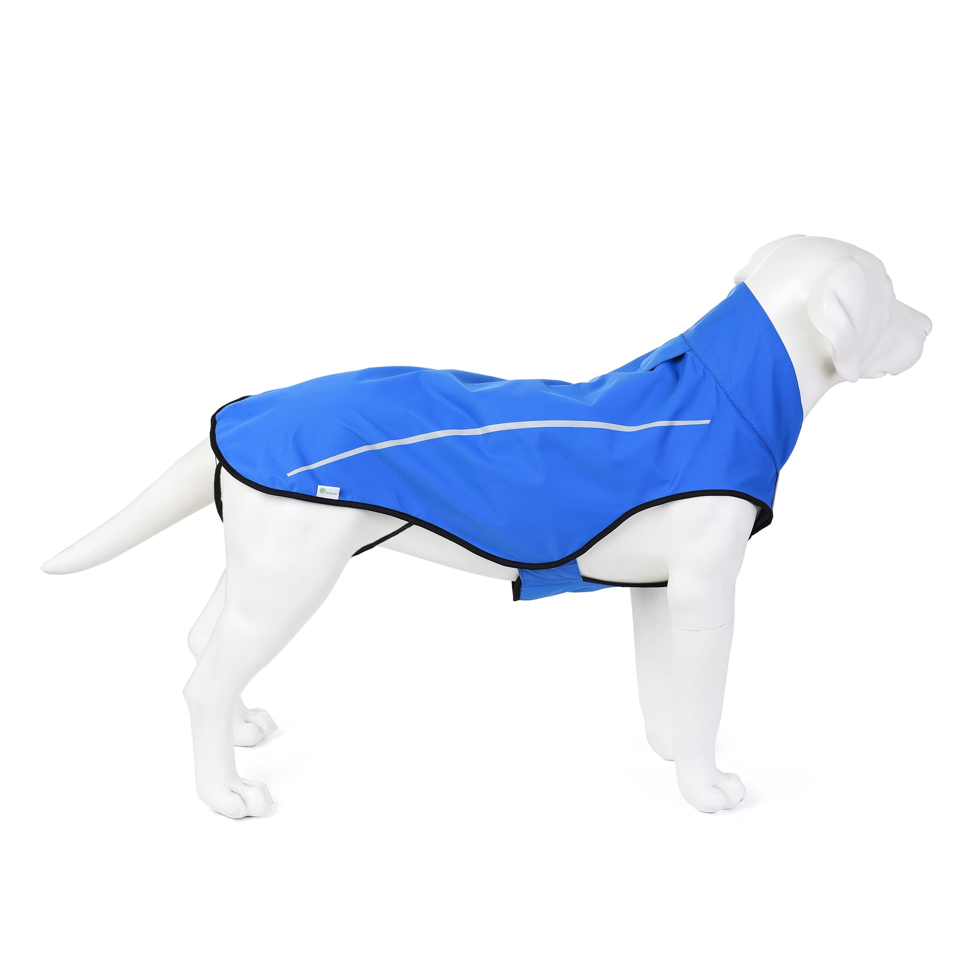 Mile High Life | Dog Raincoat | Adjustable Water Proof Pet Clothes | Lightweight Rain Jacket With Reflective Strip | Easy Step In Closure, Blue, Small