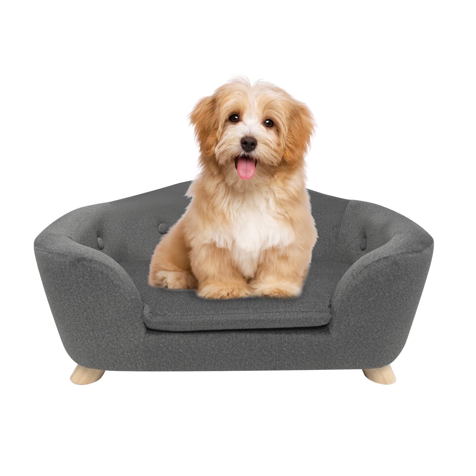 Shavi Pet Sofa Bed Dog Couch For Small Pet Dog And Cats, Low Back Pets Lounging Bed With Velvet Modern Sofa For Dogs Easy-To-Cle
