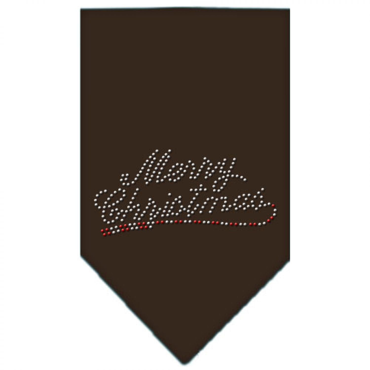 Mirage Pet Products Merry Christmas Rhinestone Bandana, Small, Cocoa